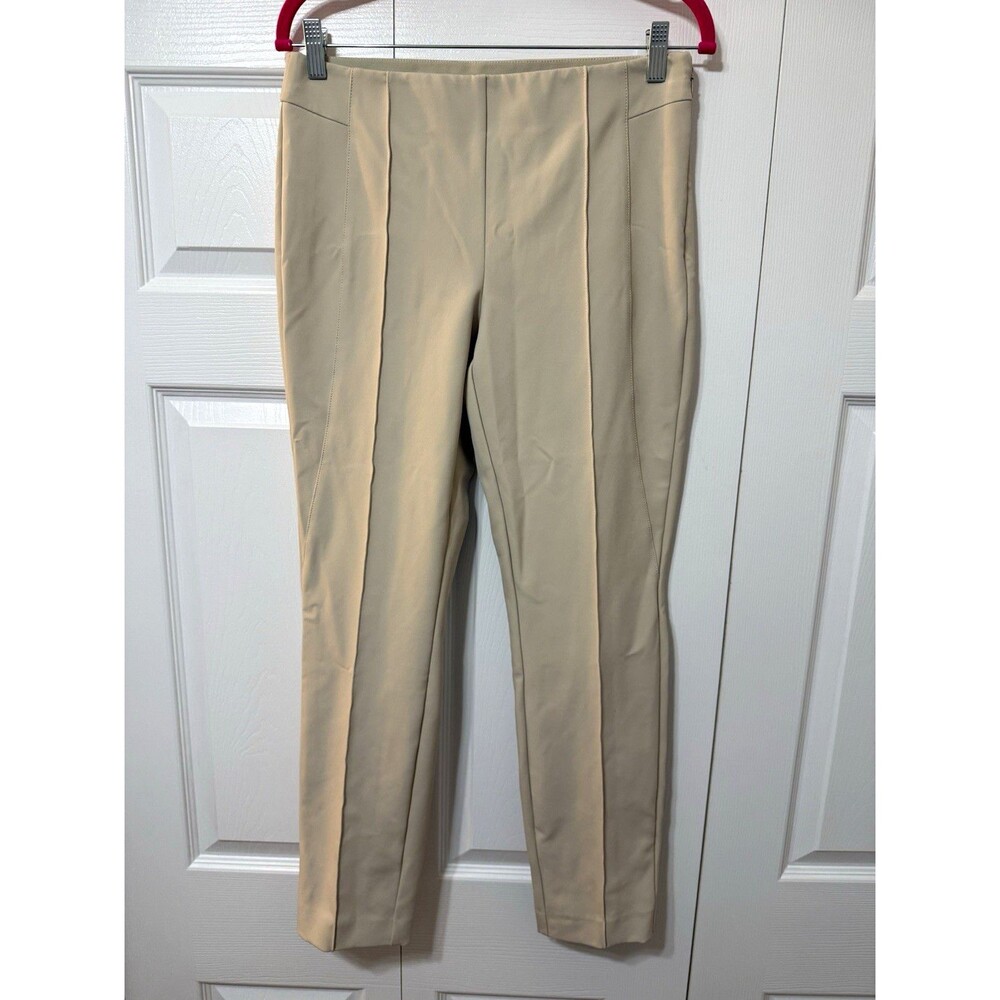 Lafayette 148 New York Beige Slim Skinny Knit Stretch Dress Pants Size 6